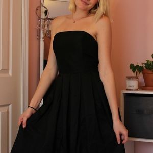 Black Strapless Prom Homecoming Dress